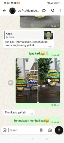 Testimonial Papan Bunga Pernikahan tomohon