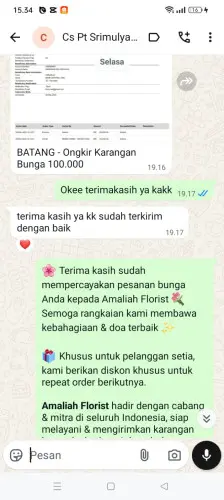 Testimonial Papan Bunga tomohon