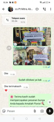Testimonial Papan Bunga tomohon