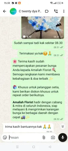 Testimonial Standing Flower tomohon